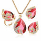 Alloy Plating Necklace Earrings Set Jewelry Set With Rhinestone Wedding Jewelry