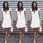 Women's Solid Color V-neck Plus Size Dress