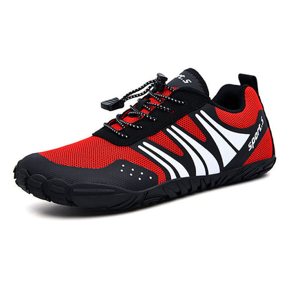 Outdoor Wading & Water Shoes - Breathable Mesh Quick-Dry Beach, Hiking & Fishing Shoes in Red, Black & Orange, EU Sizes 35-46