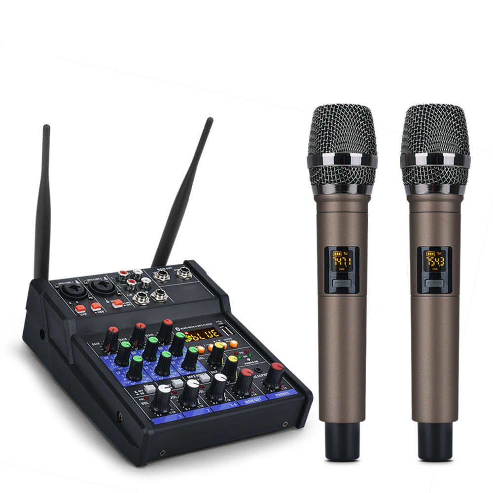 USB Bluetooth 4-channel Small Mixer With Power Amplifier