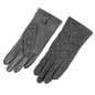 Non-slip driving lace sunscreen leather gloves