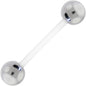 Steel Ball Bioplast Barbell Tongue Ring