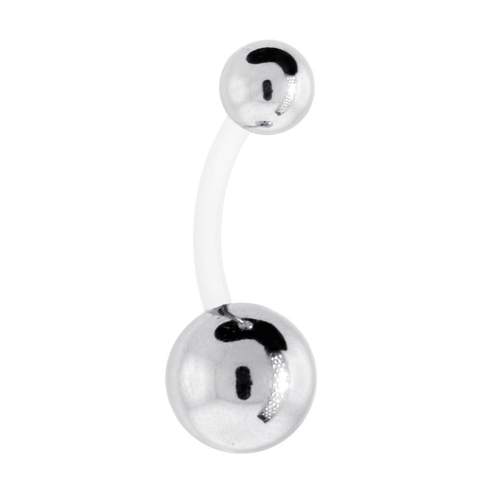 Stainless Steel Ball Bioplast Belly Ring