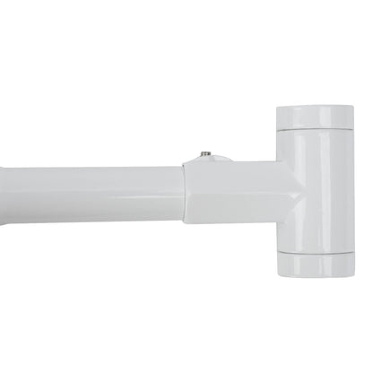 36 in. to 61 in. Curved Shower Rod (White Finish)