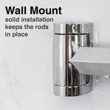 44 in. to 70 in. Double Curved Shower Rod (Chrome Finish)