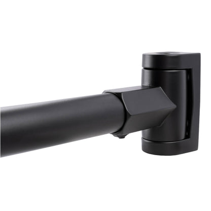 36 in. to 61 in. Curved Shower Rod (Black Finish)
