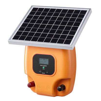 Solar Electric Fence Charger 0.3J 8kV for Livestock 1.86 Miles