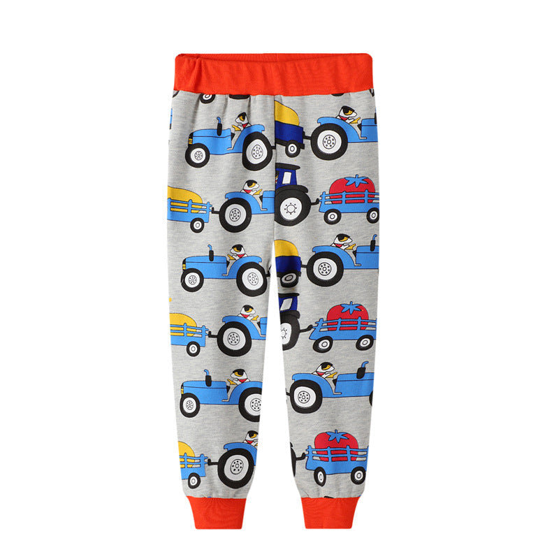 Boys' Stylish Two-piece Pair Of Long-sleeved Trousers