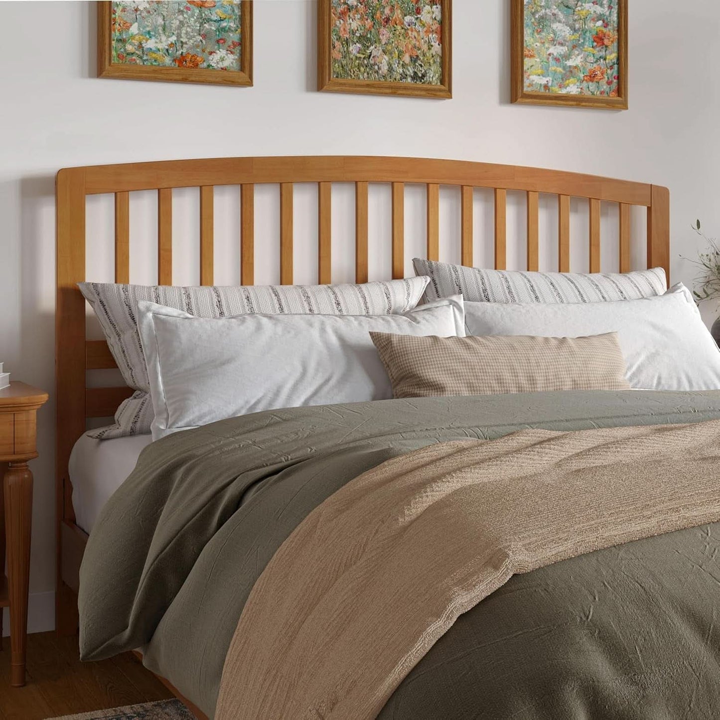 Richmond King Solid Wood Headboard with Charger Feature
