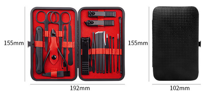 Stainless Steel Manicure & Pedicure Tool Set with Storage Case