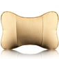 New Brand 2 Pieces 3D Artificial Leather Car Neck Pillows