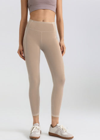 Mesh Side-pocket Stretchy Athletic Leggings