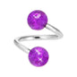 Grape Glitter Spiral Twister Belly Ring