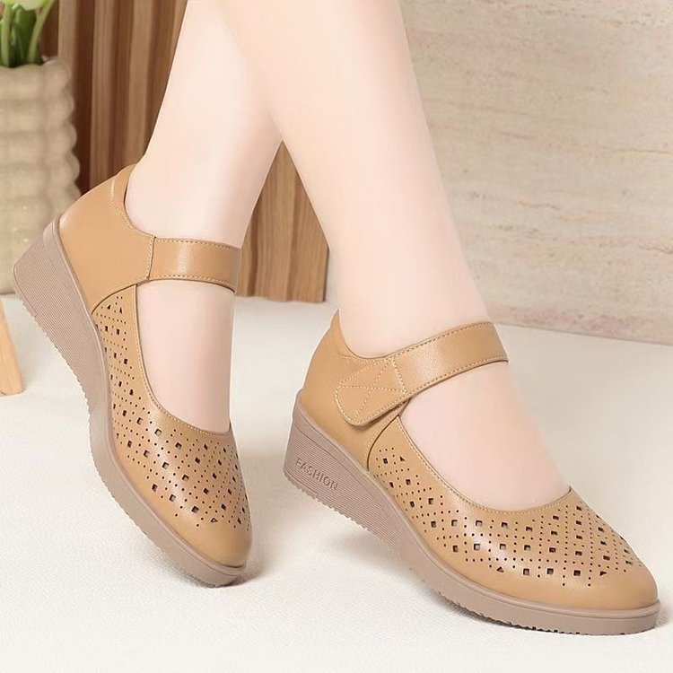 Wedge-heeled Womens Sandals With A Soft Sole And Soft Upper