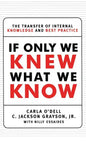 If Only We Knew What We Know: The Transfer of Internal Knowledge and Best Practice - Paperback