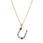 GEMSTONE LETTER NECKLACE