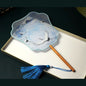 Chinese Silk Round Hand Fan with Floral Embroidery