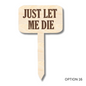 Unfinished Wood Funny Plant Stakes | 24 Options | 5" Tall | 1/8" Wood | Wood Craft Cutout