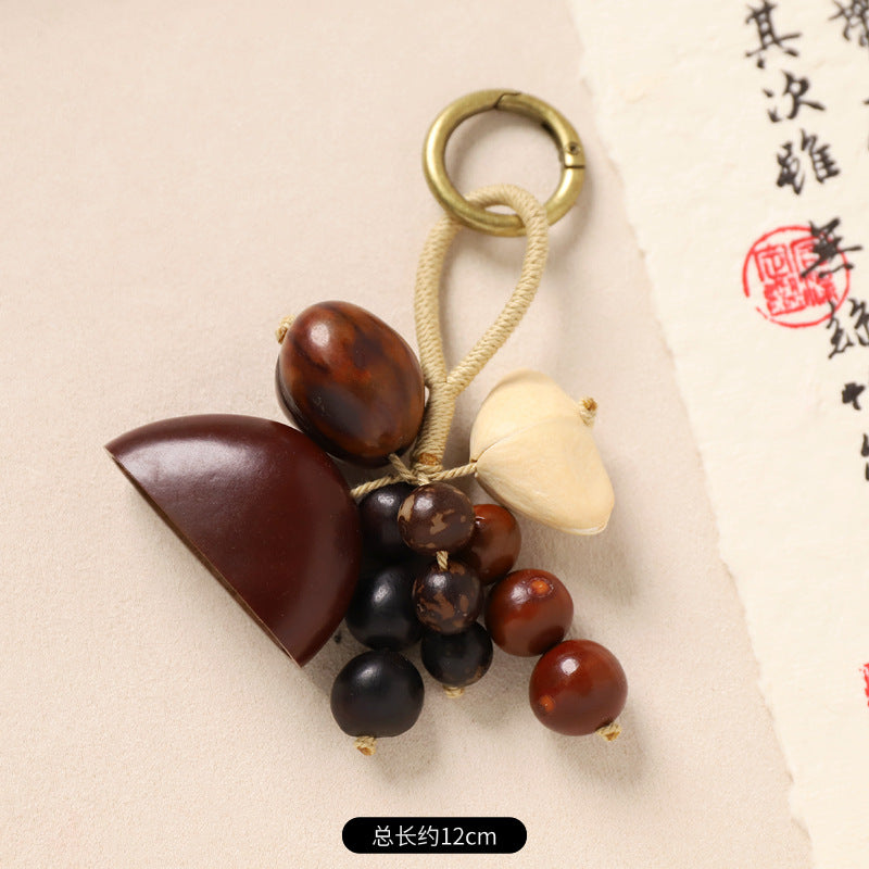 New Chinese-style Wish-Fulfillment Seed-Bead Bag Charm Keychain