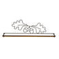 16in Acorn & Oakleaf Holder Silver With Dowel