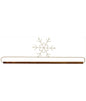 16in Snowflake Holder With Dowel Tex White