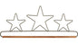 16in Star Hanger With Dowel Silver Tex