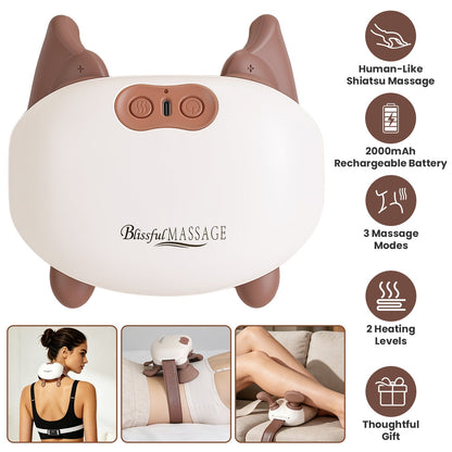 Cordless Neck Massager with Heat & Shiatsu Kneading