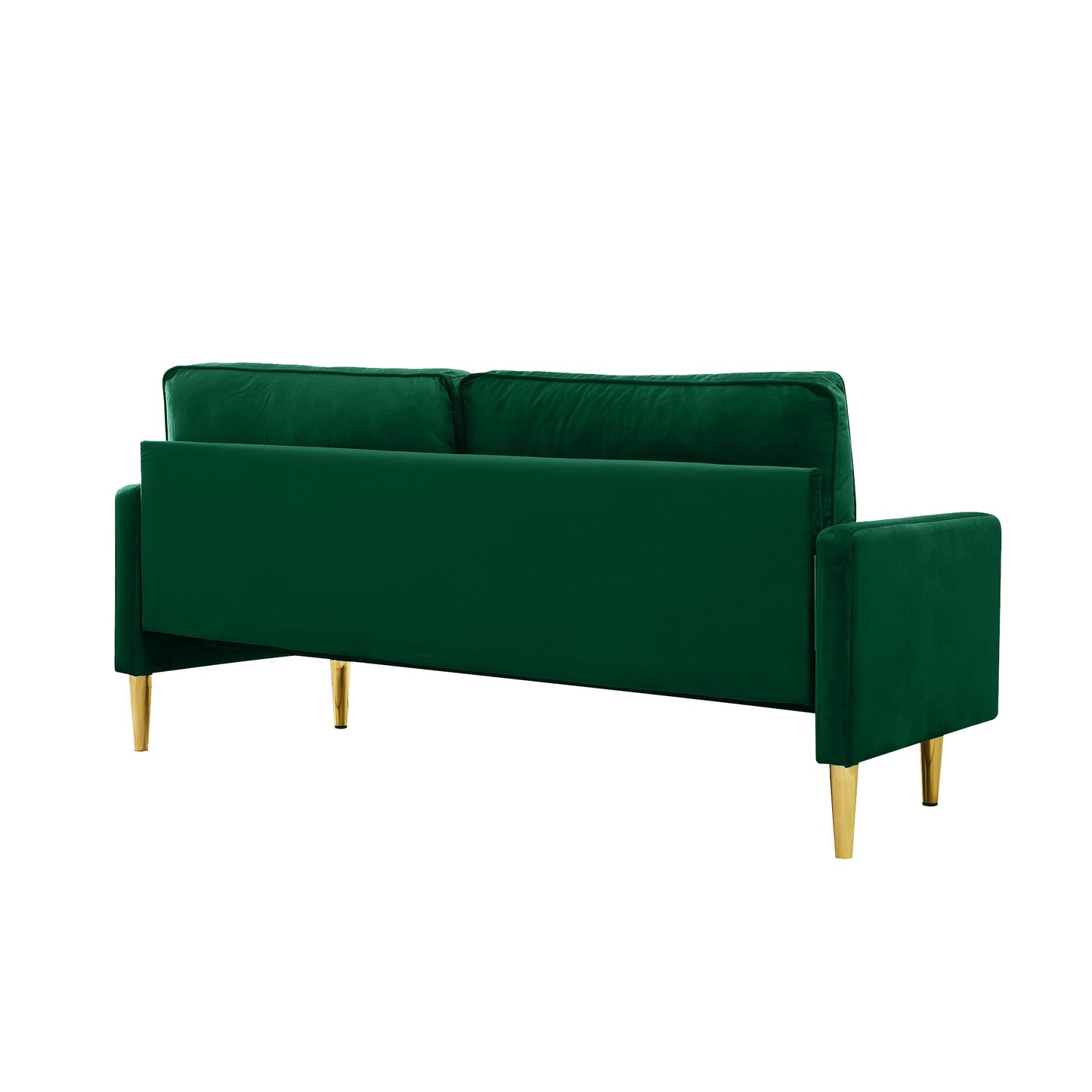 Sofa Minimalist Velvet Green Metal Legs 2 Seat 65 In 800 LB