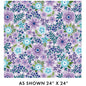 Purple Seaside Garden Lavender Cotton Wideback Fabric Per Yard
