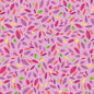 Scattered Leaves Cheeto's World Pink Cotton 44"/45" Fabric Per Yard