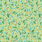 Scattered Leaves Green Cheeto's World Cotton 44"/45" Fabric Per Yard