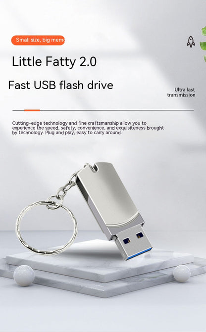 USB Disk 16g Small Fat High-speed Metal Rotation