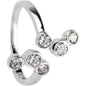 Sterling Silver 925 Cubic Zirconia Bubbles toe Ring