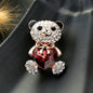 Little bear love crystal brooch female