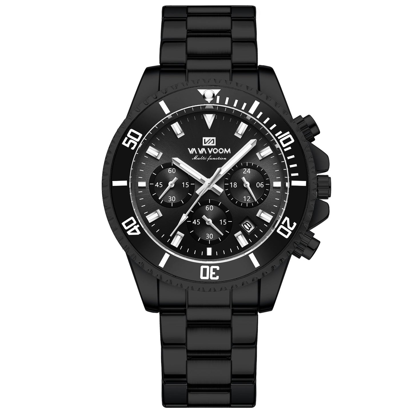 Multifunctional Three-eye Quartz Watch Waterproof And Luminous