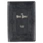 KJV Holy Bible, Giant Print Full-Size Faux Leather Red Letter Edition - Thumb Index & Ribbon Marker, King James Version, Midnight Blue - Leather
