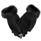 Warm and cold proof leather gloves