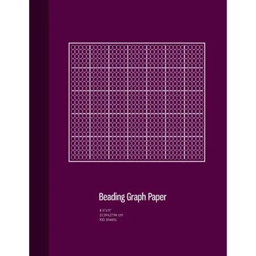 Beading Graph Paper: Peyote Stitch Graph Paper, Seed Beading Grid Paper, Beading on a Loom, 100 Sheets, Purple Cover (8.5"x11") - Paperback