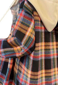Casual Joker Hooded And Velvet Padded Plaid Shirt