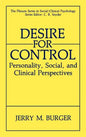 Desire for Control: Personality, Social and Clinical Perspectives - Hardcover