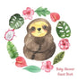 Sloth Baby Shower guest book - Hardcover