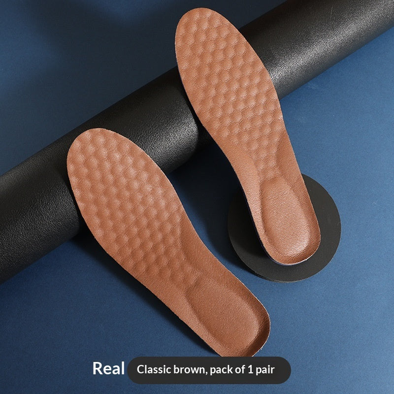 Leather Shoe Insoles Deodorizing Sweat-absorbing Breathable Odor-eliminating And Shock-absorbing For Sports