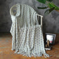 Geometric Knitted Chenille Throw Blanket