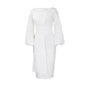 Solid Color Sheath Business Temperament Plus Size Dress