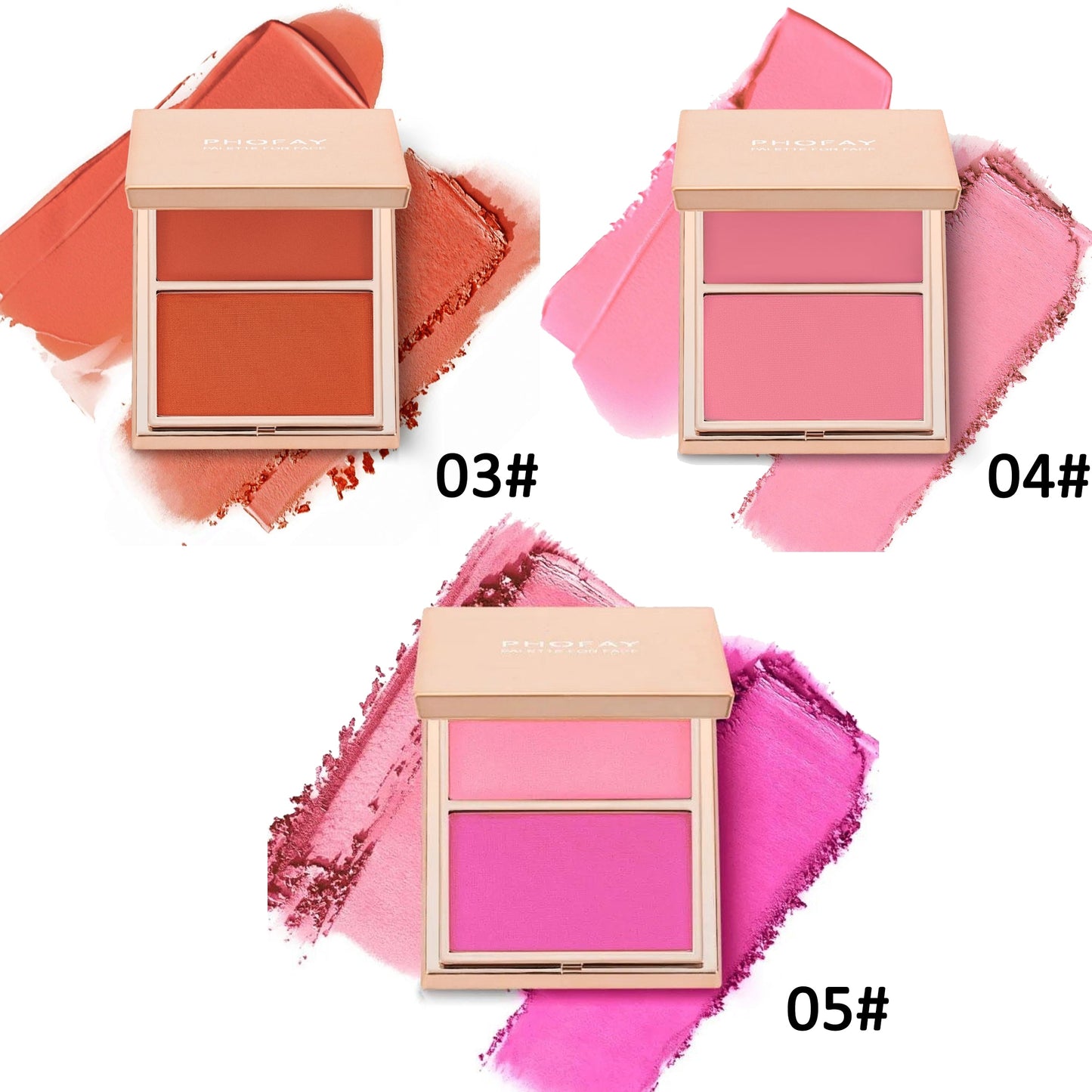 PHOFAY Double-Take Cream & Powder Blush Duo