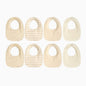Fashion 8-piece Set Of Baby Drool Towel In Solid Color