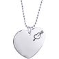 Silver ARROW HEART Ball Chain Necklace