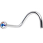 Crystal Aurora Crystal Screw Nose Ring Created with Crystals