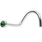 Emerald Screw Nose Ring Created with Crystals