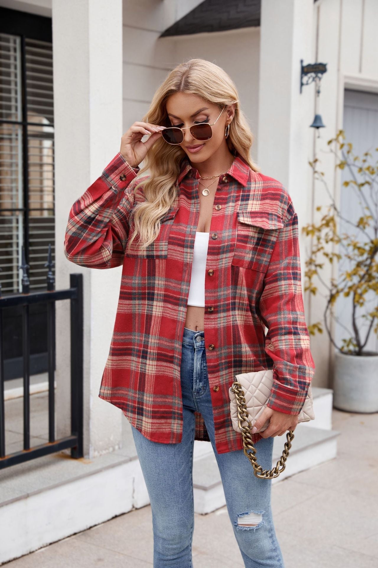 Classic Plaid Button-Down Shirt
